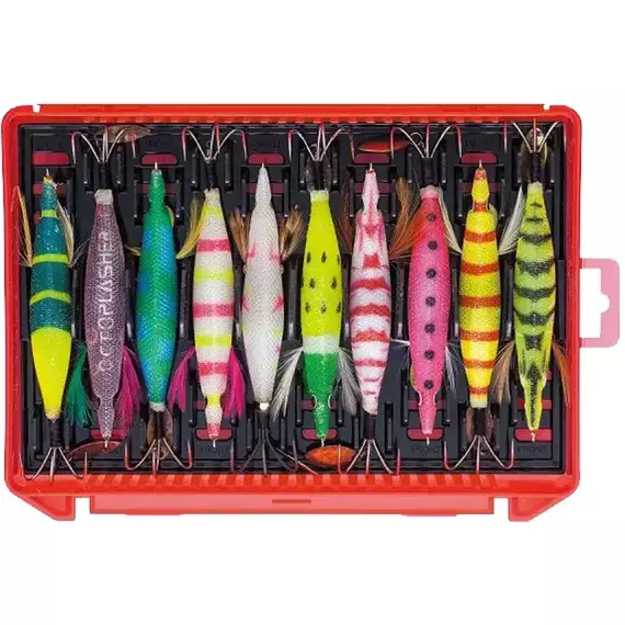 Коробка Meiho Takoegi Case L 225x190x40mm к:red, фото , изображение 3
